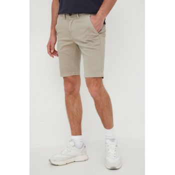 Pepe Jeans pantaloni scurti Charly barbati, culoarea bej