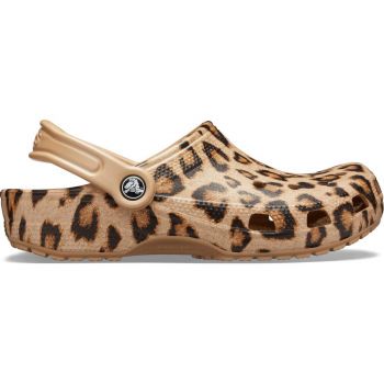 Saboti Crocs Classic Printed Clog Maro - Leopard/Gold