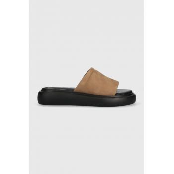 Vagabond slapi de piele BLENDA femei, culoarea maro, 5519.150.28