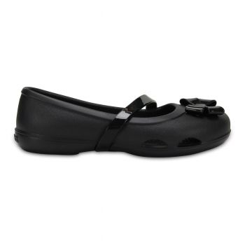 Balerini Crocs Kids' Lina Flat Negru - Black de firma originali