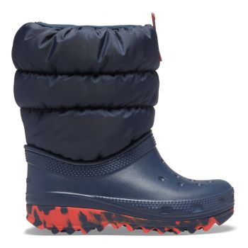 Cizme Crocs Classic Neo Puff Boot Kids Bleumarin - Navy ieftine