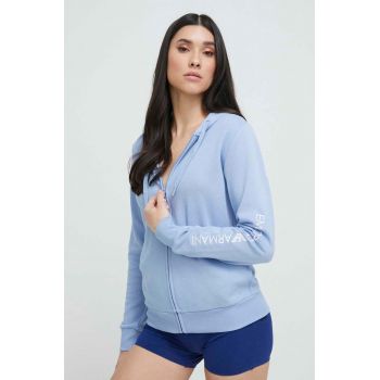 Emporio Armani Underwear bluză lounge cu glugă, cu imprimeu