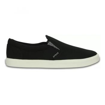 Pantofi Crocs CitiLane Slip-on Sneaker Negru - Black/White ieftina