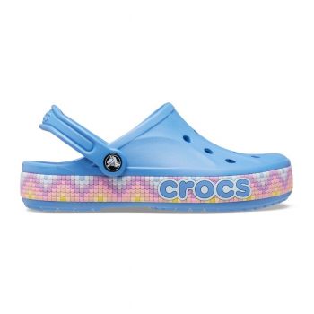 Saboți Crocs Bayaband Chevron Band Clog Multicolor - Powder Blue/Multi