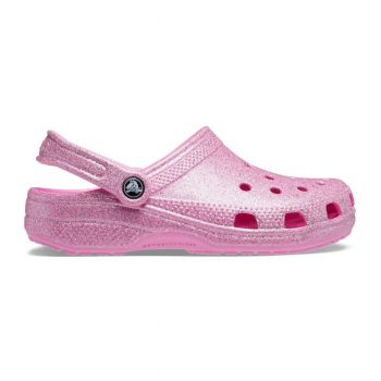 Saboți Crocs Classic Glitter II Clog Roz - Taffy Pink