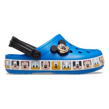 Saboți Crocs Toddler Fun Lab Disney Mickey Mouse Band Clog Albastru - Bright Cobalt de firma originali