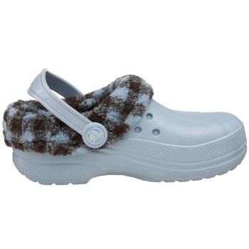 Saboti Crocs Blitzen Lumberjack Plaid Kids Albastru - Sky Blue/Chocolate de firma originali