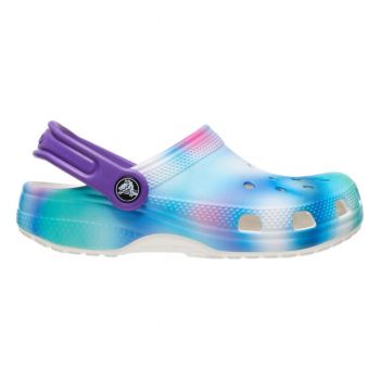 Saboti Crocs Classic Classic Solarized Clog Kids Alb - White/Multi de firma originali