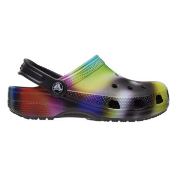 Saboti Crocs Classic Classic Solarized Clog Kids Negru - Black/Multi de firma originali