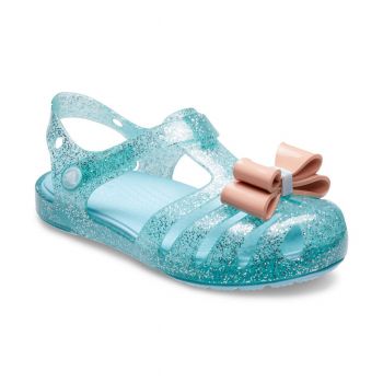 Sandale Crocs Isabella Bow Sandal Kids Albastru deschis - Ice Blue ieftine