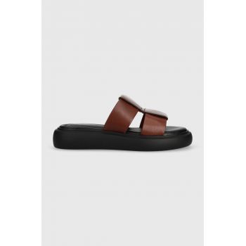 Vagabond slapi de piele BLENDA femei, culoarea maro, 5519.201.27