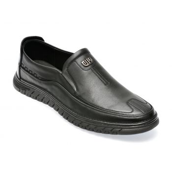 Pantofi OTTER negri, RE20008, din piele naturala