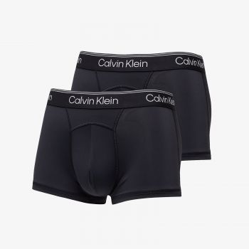 Calvin Klein Athletic Microfiber Low Rise Trunk 2 Pack Black