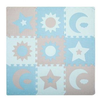 Covoras de Joaca Puzzle 90x90 cm Momi Nebe Blue