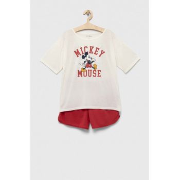 GAP pijama copii x Disney culoarea roz, cu imprimeu