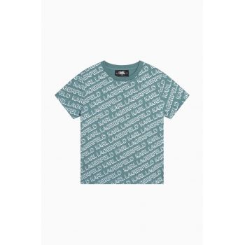 Karl Lagerfeld tricou de bumbac pentru copii culoarea verde, modelator