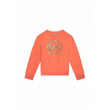 Michael Kors bluza copii culoarea portocaliu, cu imprimeu ieftina