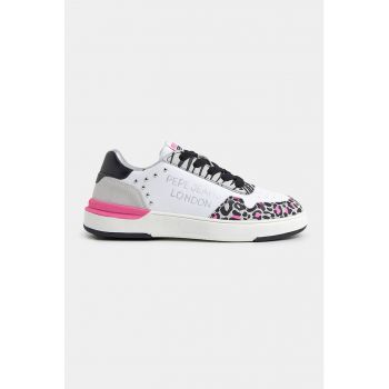 Pantofi sport colorblock de piele ecologica