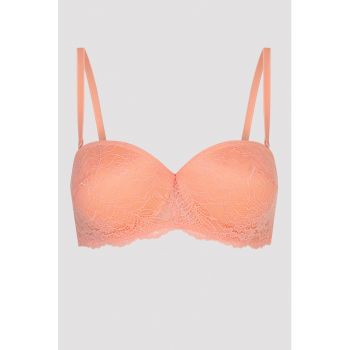 Sutien demi cu strat exterior de dantela