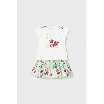 Tricou si fusta cu model floral ieftin