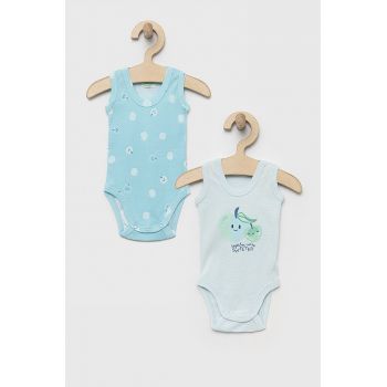 United Colors of Benetton body din bumbac pentru bebelusi 2-pack