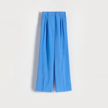 Reserved - Pantaloni cu conținut ridicat de viscoză EcoVero™ - Albastru