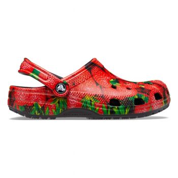 Saboti Crocs Classic Hyper Real Clog Roșu - Red/Black de firma originali