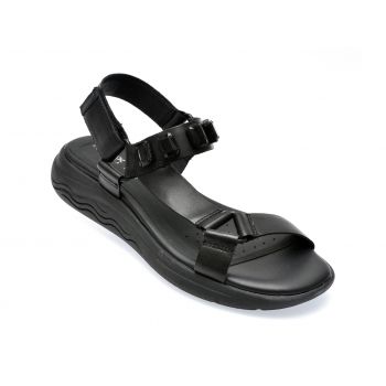 Sandale GEOX negre, D35ADB, din piele naturala