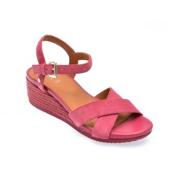 Sandale GEOX roz , D02HHC, din piele intoarsa
