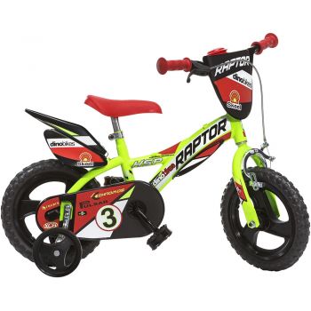 Bicicleta copii Dino Bikes 12' Raptor galben la reducere