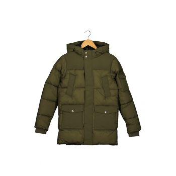 Geaca parka matlasata cu buzunare multiple