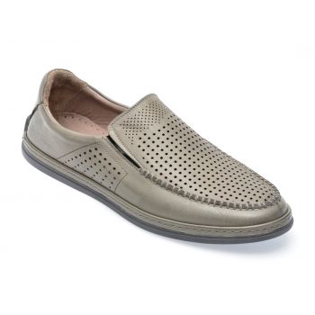 Mocasini BRAVELLI gri, 91805, din nabuc