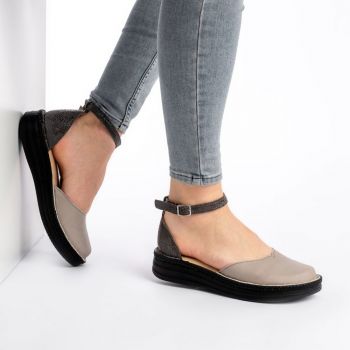 Pantofi piele Kitty gri