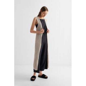 Cardigan tricotat cu perforatii Cintia