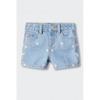 Pantaloni scurti de denim cu aspect decolorat Daisy