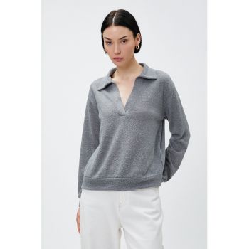 Pulover polo cu maneci lungi