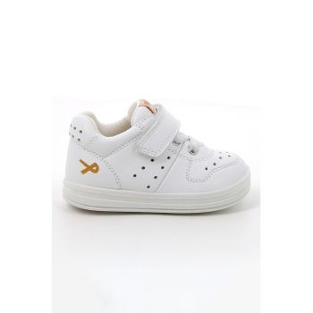 Pantofi sport de piele cu velcro si perforatii