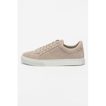 Pantofi sport low-cut de piele intoarsa