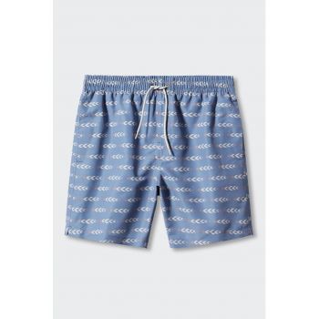 Pantaloni scurti de baie cu snur de ajustare Ethnic