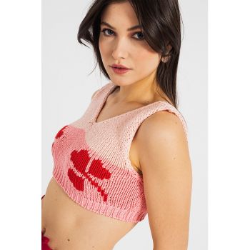 Top tricotat fin crop