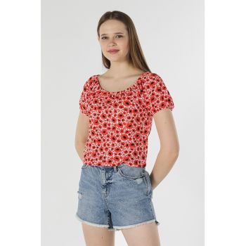 Tricou cu imprimeu floral de firma original