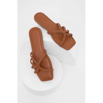 Answear Lab papuci femei, culoarea maro ieftini