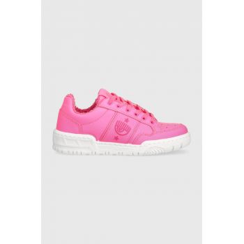 Chiara Ferragni sneakers din piele CF3109_037 culoarea roz, CF1 LOW de firma originali