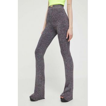 GCDS pantaloni femei, evazati, high waist