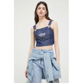 Love Moschino bluza culoarea albastru marin Love Moschino bluza culoarea albastru marin
