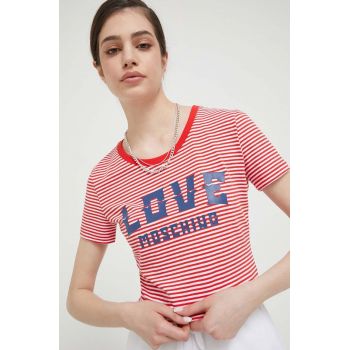 Love Moschino tricou femei, culoarea rosu de firma original