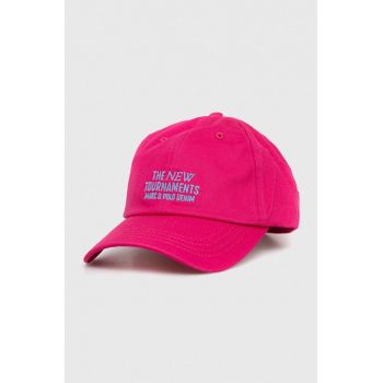 Marc O'Polo șapcă de baseball din bumbac DENIM culoarea roz, cu imprimeu