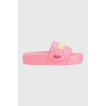 Buffalo papuci Lake Soft femei, culoarea roz, cu platforma, 1602176