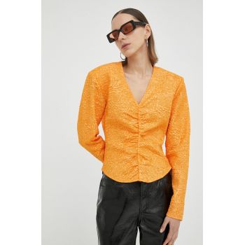 Gestuz bluza femei, culoarea portocaliu, neted de firma originala