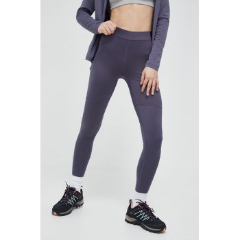 Jack Wolfskin leggins sport Berntal Tights femei, culoarea violet, neted